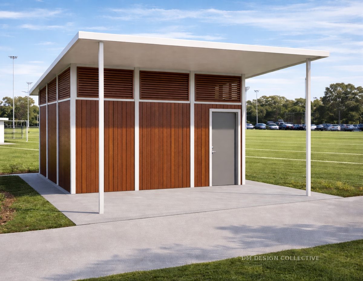 Tallebudgera sporting club amenities building render — Gold Coast QLD